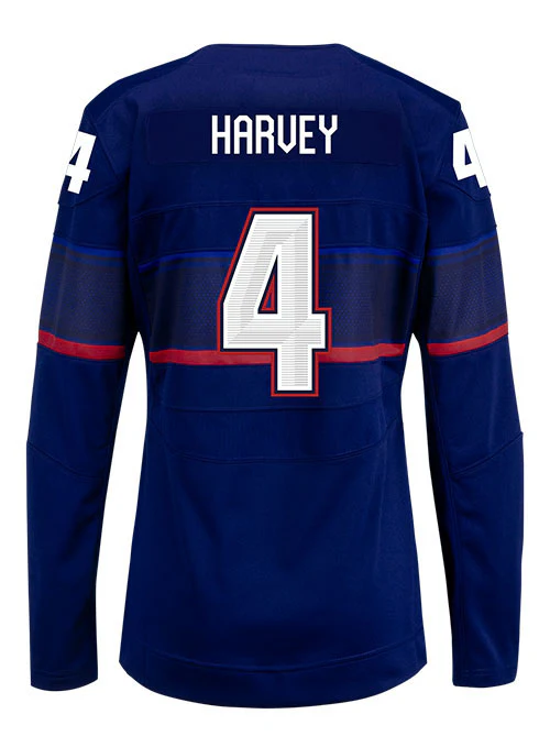 Ladies Nike USA Hockey Caroline Harvey Away 2022 Olympic Jersey