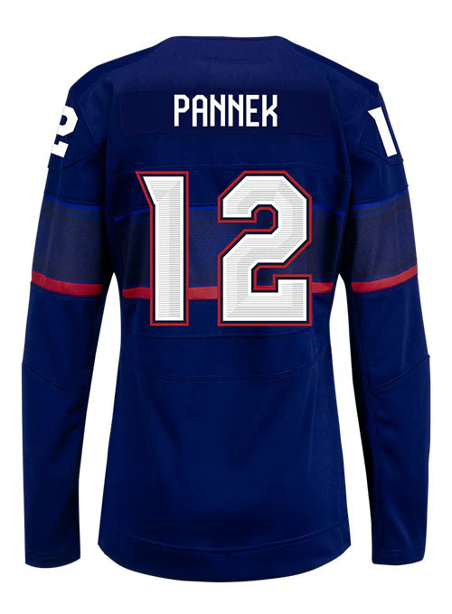 Ladies Nike USA Hockey Kelly Pannek Away 2022 Olympic Jersey