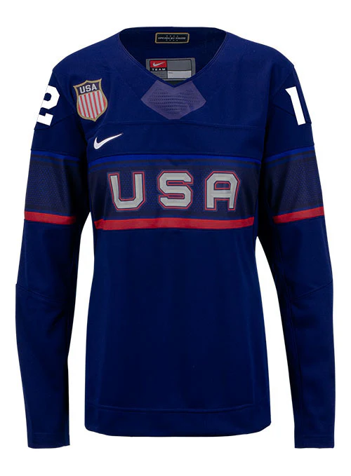 Ladies Nike USA Hockey Kelly Pannek Away 2022 Olympic Jersey - Image 2