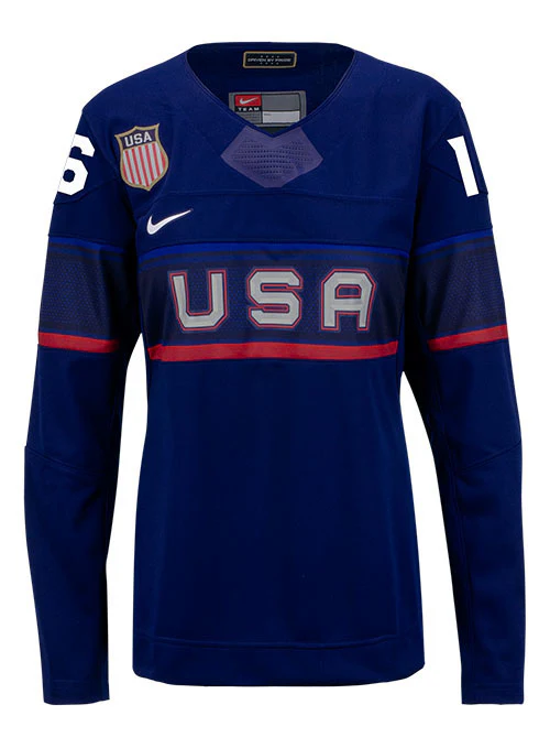 Ladies Nike USA Hockey Hayley Scamurra Away 2022 Olympic Jersey - Image 2