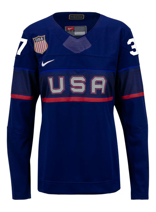 Ladies Nike USA Hockey Abbey Murphy Away 2022 Olympic Jersey - Image 2