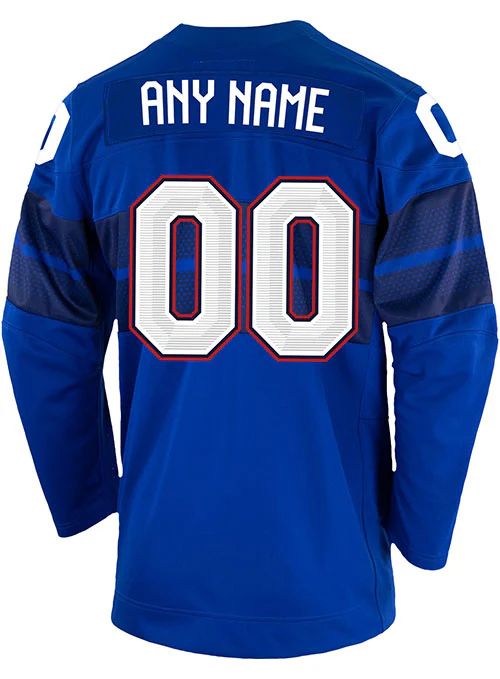 Nike USA Hockey Alternate 2022 Olympic Personalized Jersey - Image 3