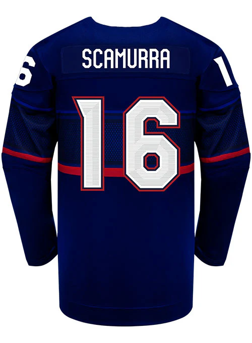 Nike USA Hockey Hayley Scamurra Away 2022 Olympic Jersey