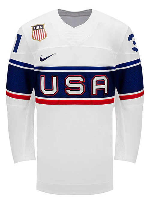 Nike USA Hockey Aerin Frankel Home 2022 Olympic Jersey - Image 2