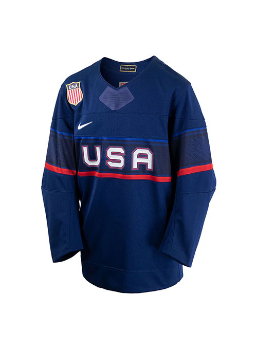 Youth Nike USA Hockey Away 2022 Olympic Jersey - Image 3